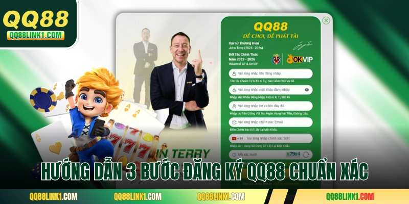Hướng dẫn 3 bước đăng ký QQ88 chuẩn xác